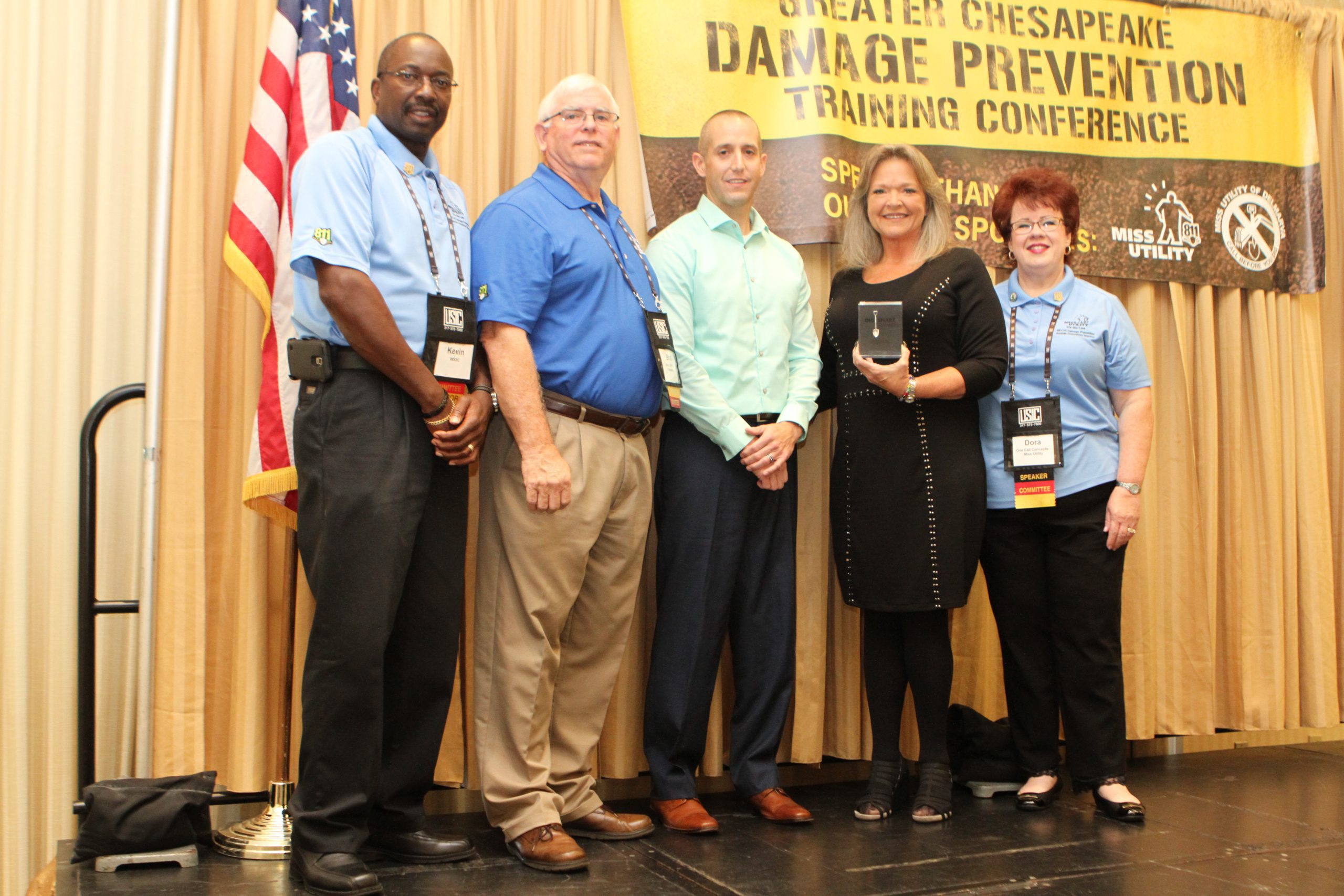 Comer Construction Leadership Team Accepting Award