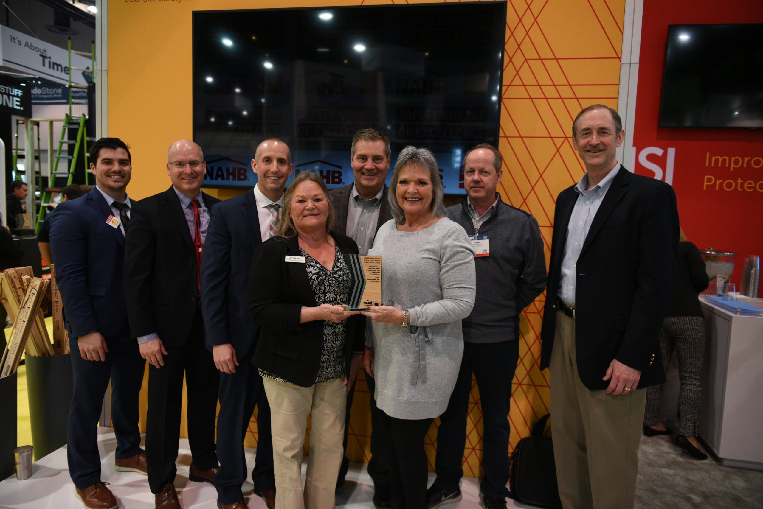 Comer Construction Leadership Team Accepting Award