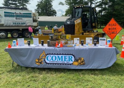 Comer Construction display at the National Night Out in Harford County