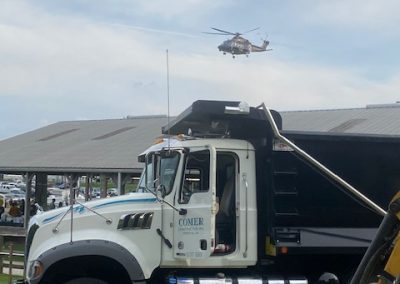 MD State Helicopter flying over the National Night Out in Harford County