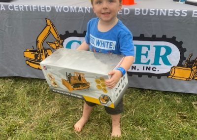 Boy wins prize at the National Night Out in Harford County