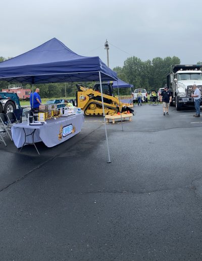 Comer Construction Touch a Truck event setup