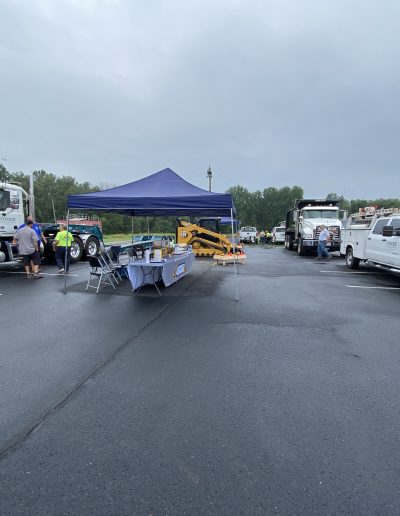 Comer Construction Touch a Truck event setup