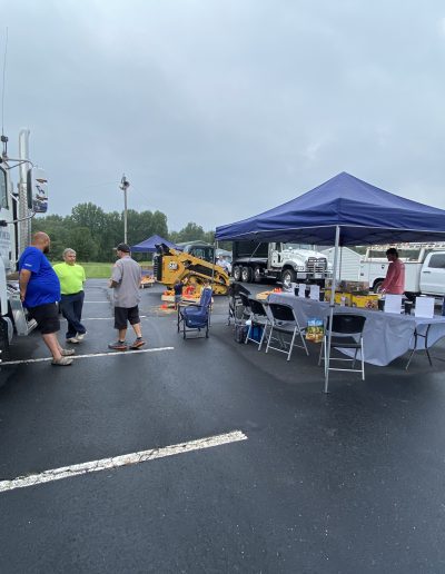 Attendees at the Comer Construction event