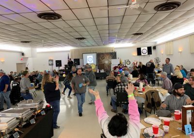 The Comer Construction family enjoys good music and the dance floor at the 2021 Employee Appreciation Event