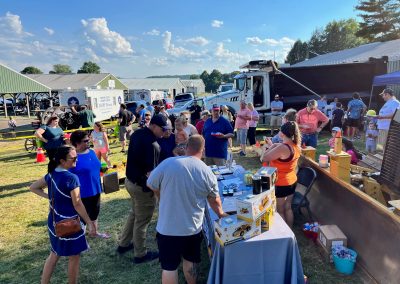 Event attendees at Comer Construction's National Night Out