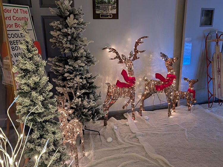 Decor at the entrance to the event