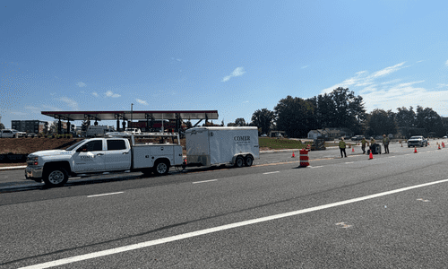 Comer Construction vehicles at the Sheetz Project