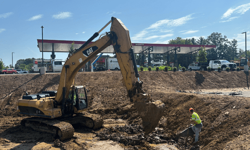 Site construction work at Sheetz Harford County